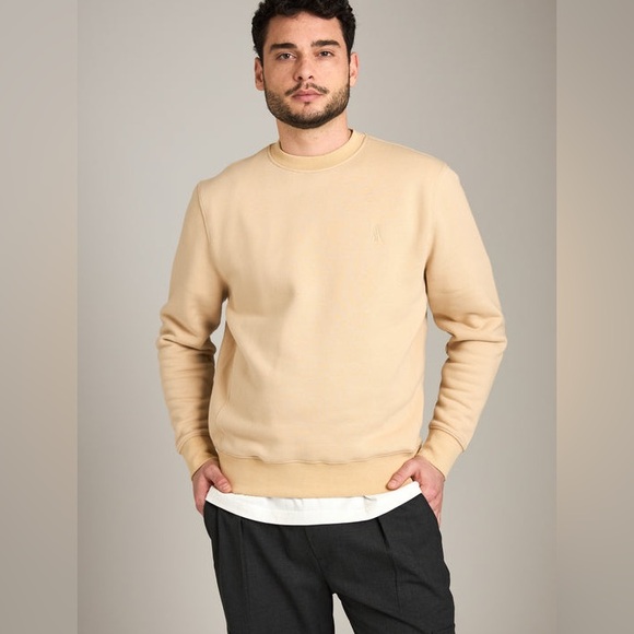 Atrium Collective Plenty Men's Crewneck Sweatshirt in Buttercream NWT - Picture 6 of 6